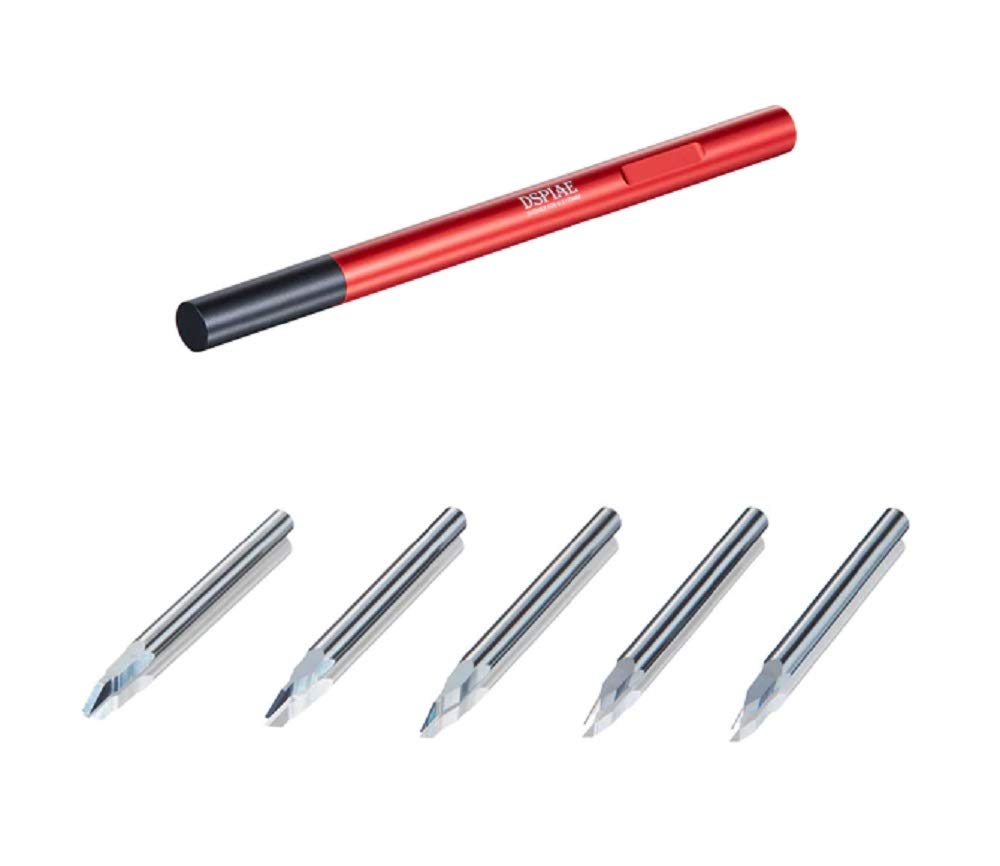 DSPIAE CS-PB01 Tungsten Steel Scriber Push Broach Combination Set & Handle