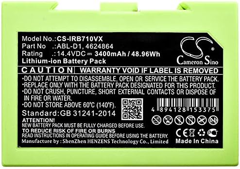 Peakbatt 4624864、ABL-D1、ABL-D2、ABL-F、3400mAh 交換用バッテリー iRobot 5150、