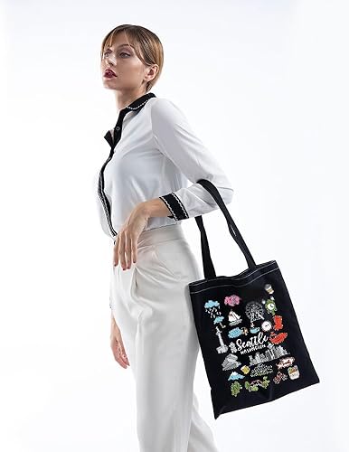 Miniatura 10 de Regalo de Seattle Washington City para mudarse a Seattles, regalos de viaje de Seattle Washington, Bolso Seattle, Grande