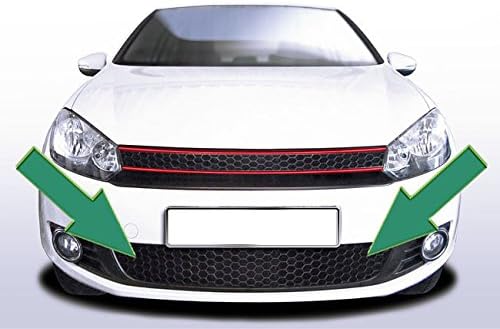 Black Lower Front Bumper Mesh GTI Design Euro Sport Hex Grill Compatible With Golf Jetta MK6 10-14