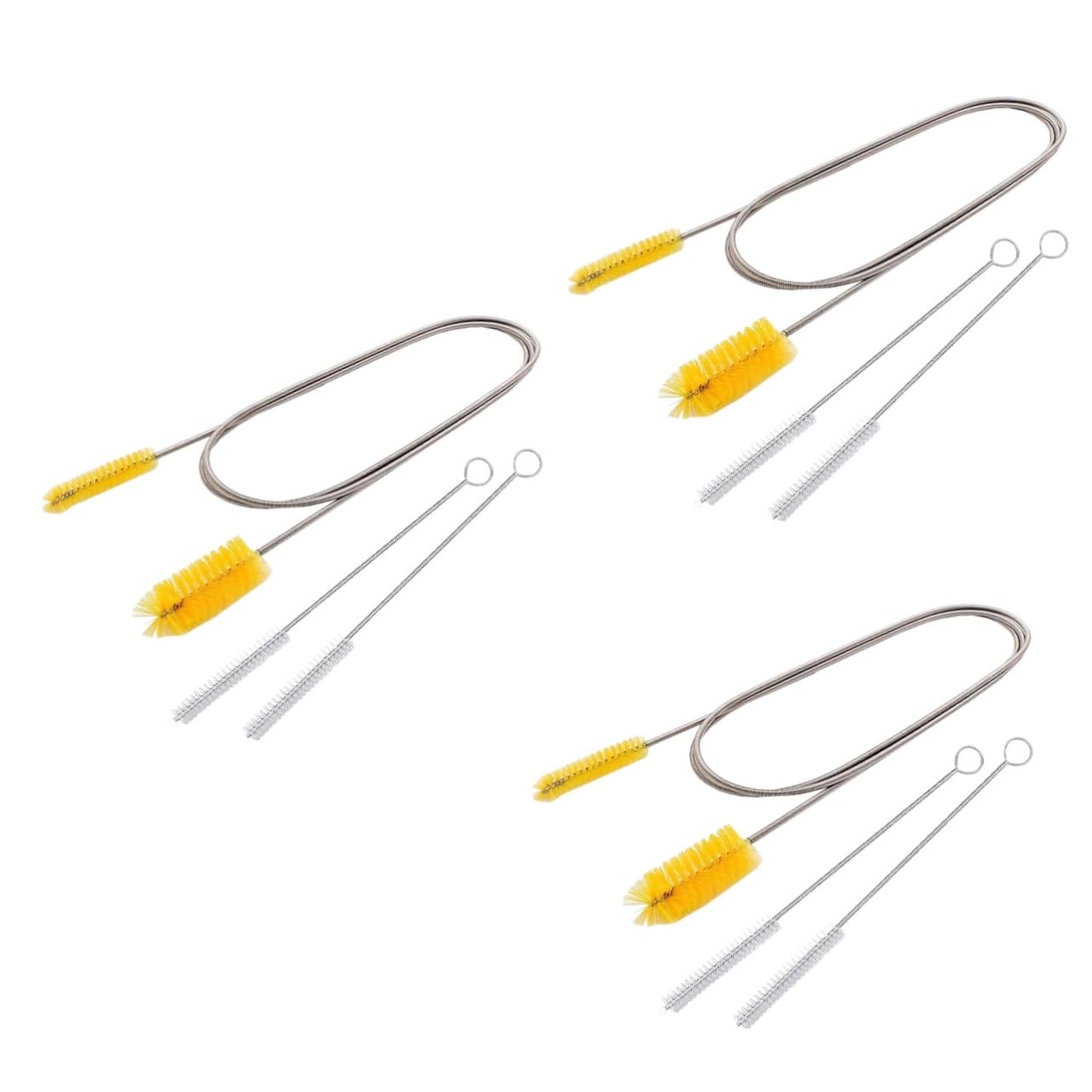Healeved 3 Sets Flexible Double Headed Hose Cleaning Brush for Easy Aquarium Cleaning Deform Resistant Design Multi Functional Tool for All of