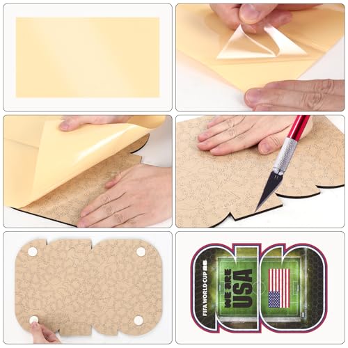 Image of FIFA USA 26 Wooden Puzzle for Adult, 200 Pieces Irregular Shape Puzzle, 5MM Thick, Creative Collectible Gift for Fans, Officially Licensed Product, 9.3 x 12