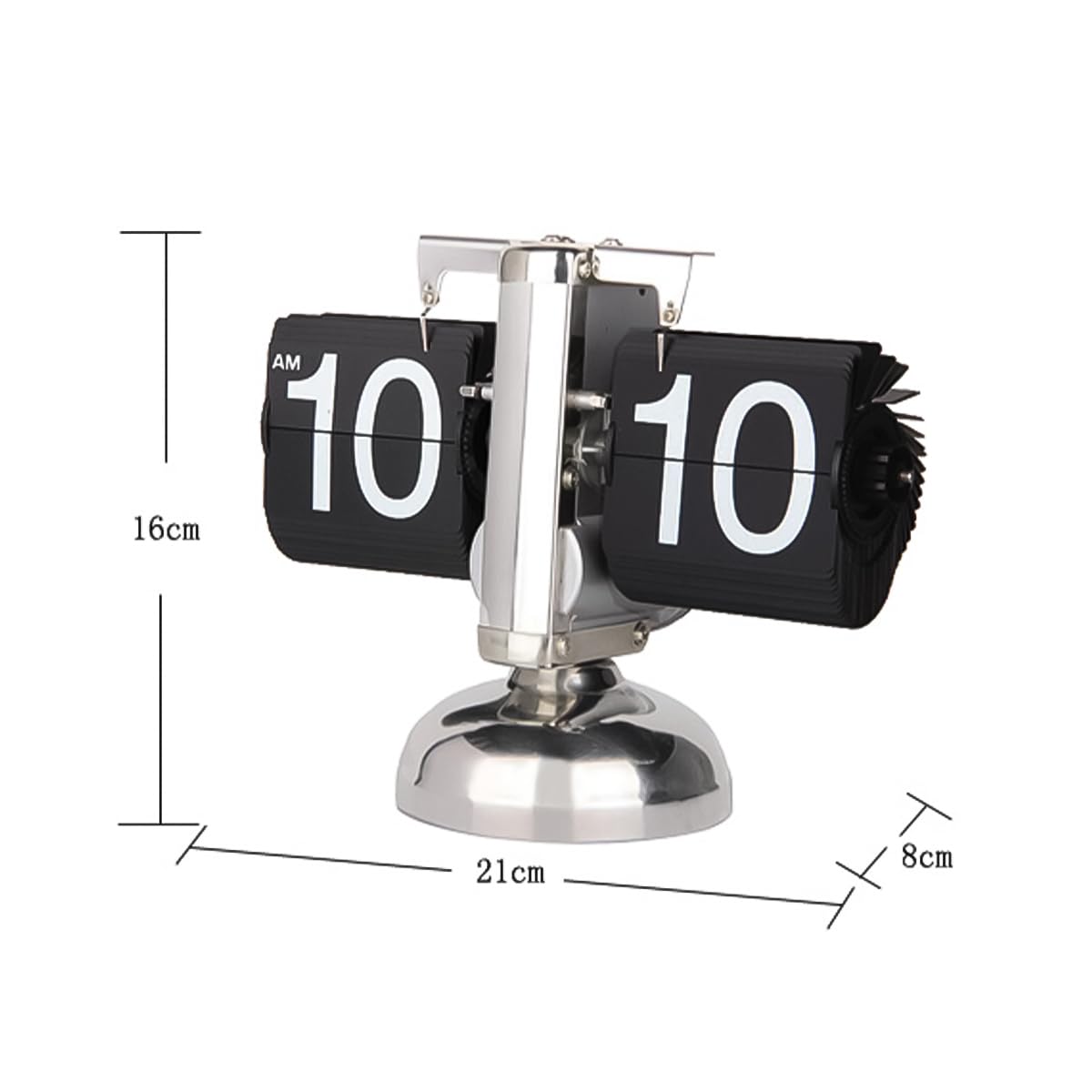 Sarini Horloge à Bascule numérique rétro, Horloge à Bascule numérique, Horloge de Bureau à Bascule, Horloge à Page Automatique, utilisée dans Le Salon de la Maison, Horloge de Bureau d'hôtel (Noir)