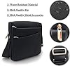 ELIOX Sacoche Homme Sac à Bandoulière Réglable Pour iPad Tablette Jusqu'à 8,5 pouces Messenger étanche à L'eau Pour Les Voyages D'affaires Bureau D'affaires Et Usage Quotidien Noir #3