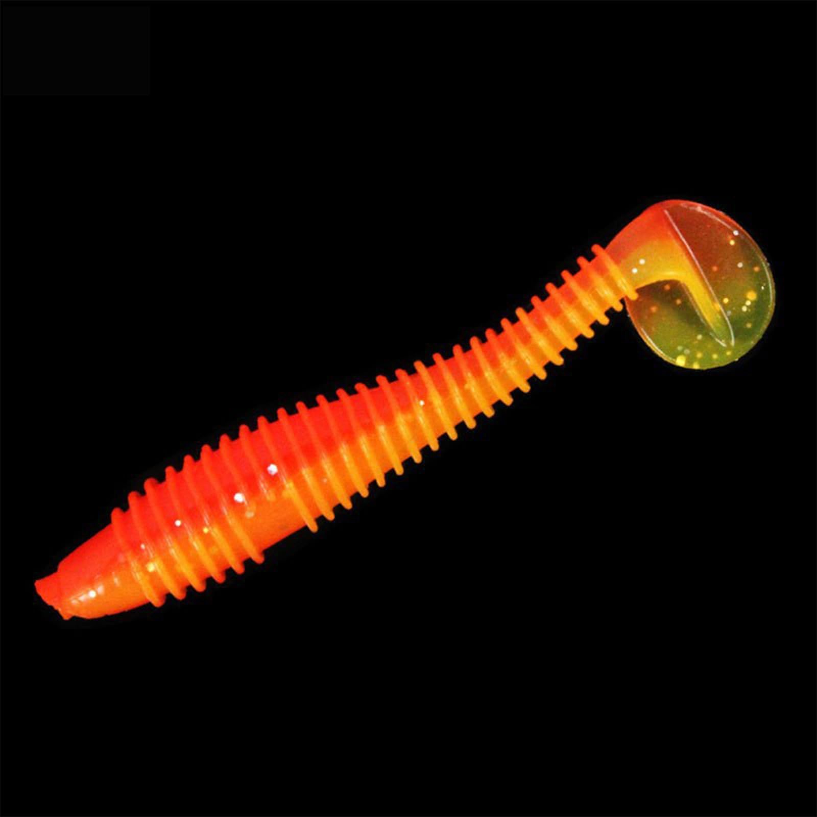 Generic Swimbaits Paddle 10 PCS, 3 Inches Paddle Tail, Soft Lure with Nature Oil for Trout Crappie Bass, Durable Plastic Bait Swimmer for Saltwater/Freshwater, Orange