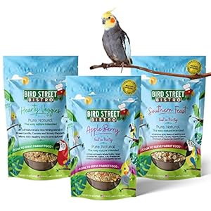 Cockatiel Food Sample 3 Pack – Cooks in 3-15 min w/Natural & Organic Grains – Healthy Non-GMO Fruits, Dried Vegetables, Health Orientated Spices