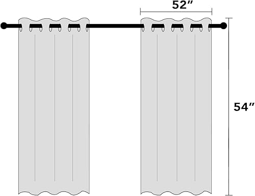 Miniatura 8 de PrinceDeco Primitive - Cortinas opacas 100 % de lino texturizado para dormitoriosala de estar, cortinas opacas de 54 pulgadas de largo, cortinas de