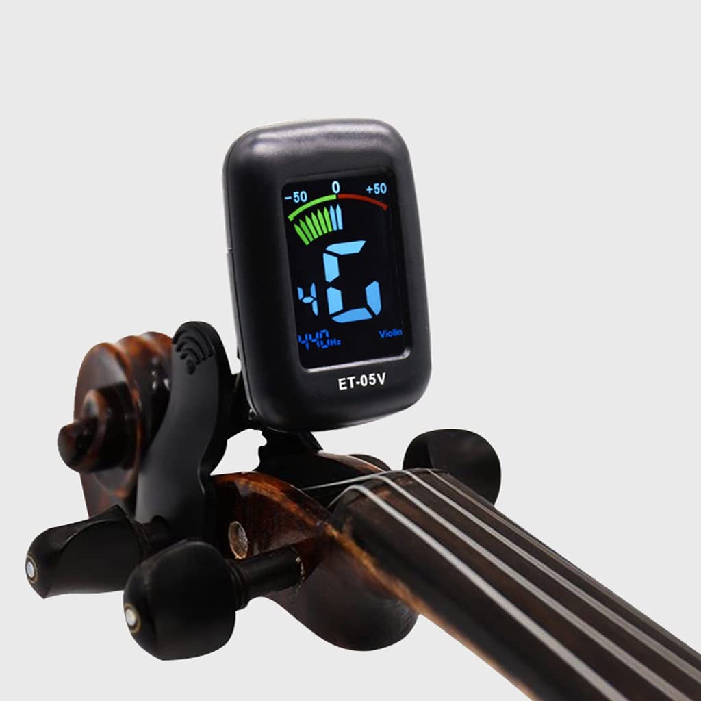 JJJ ET-31V Sintonizzatore di Violino Viola Tuner elettronico con sintonizzatore di Basso a Violoncello Doppio Violoncello (Color : ET-05V)