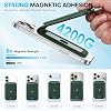 SHIELDON Strong Magnetic Wallet for Magsafe, Genuine Leather Adjustable Stand 6 Card Holders Quick Access ID Window, Mag Wallet Compatible with iPhone 17/16/15/14/13/12 Series Women Men - Evergreen