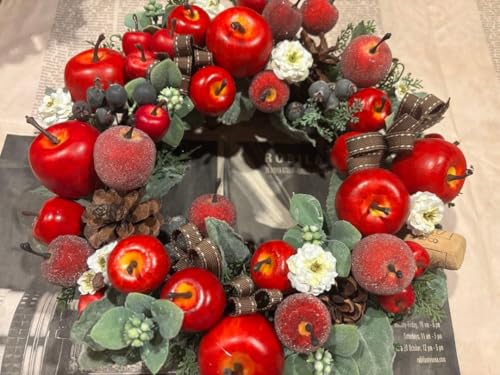 姫りんごとローズのリースアレンジ