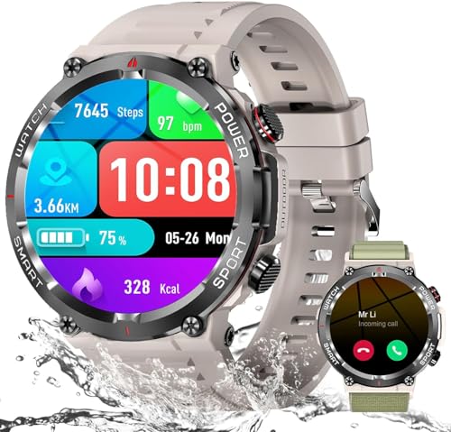 IOWODO Smartwatch Uomo,Orologio Fitness Chiamate...
