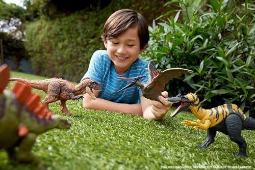 Image of Mattel Jurassic World Dinosaur Toys with Roar Sound & Attack Action, Wild Roar Posable Figure, Physical & Connected Digital Play