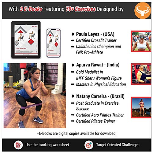 Image of Resistance Bands Mini Loop Exercise Bands Sliding Discs 70+ Exercises eBook Heavy Fitness Workout Men Women Toning Booty HIPS Glutes Thighs (Miami Ninja - Heavy)