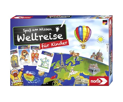 Noris 606071908 – Weltreise für Kinder – eine Fantastische Quiz-Reise rund um die Welt, für Kinder ab 6 Jahren