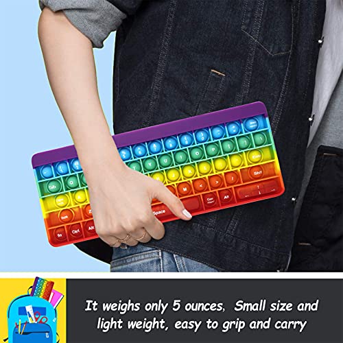 Exun Push Pops Bubble Fidget Sensory Toys Rainbow Popping Silicone Game Toy Anxiety & Stress Reliever Autism Toy For Kids And Adults Anxiety Adhd Add Autism (Keyboard) #TOP6