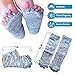 Toe Separator Socks - Bamboo Foot Alignment Socks for Women & Men - Toe Separators for Plantar Fasciitis, Bunions - Yoga Sports Gym Massage Toe Spacer Socks for Foot Alignment - Pedicure Socks