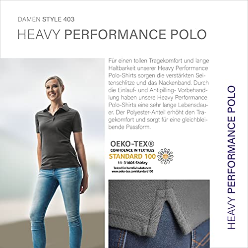 Polo HRM Heavy Performance de mujer en algodón resistente para uniformes 5