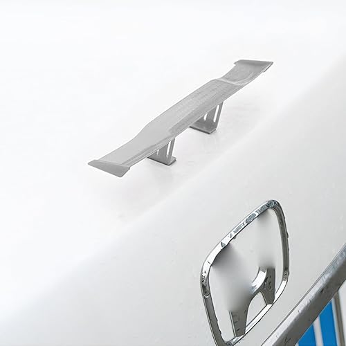 Miniatura 5 de 3 piezas de mini alerón para auto, 17 cm de alerón trasero universal de fibra de carbono con textura genial, decoración para exterior de auto,