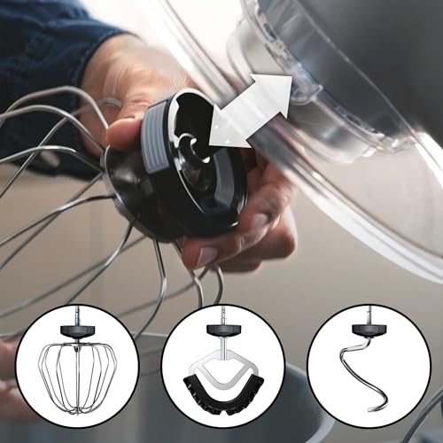 Bosch Küchenmaschine OptiMUM, Edelstahl-Schüssel 5,5 L, spülmaschinenfest, Profi-Knethaken,...