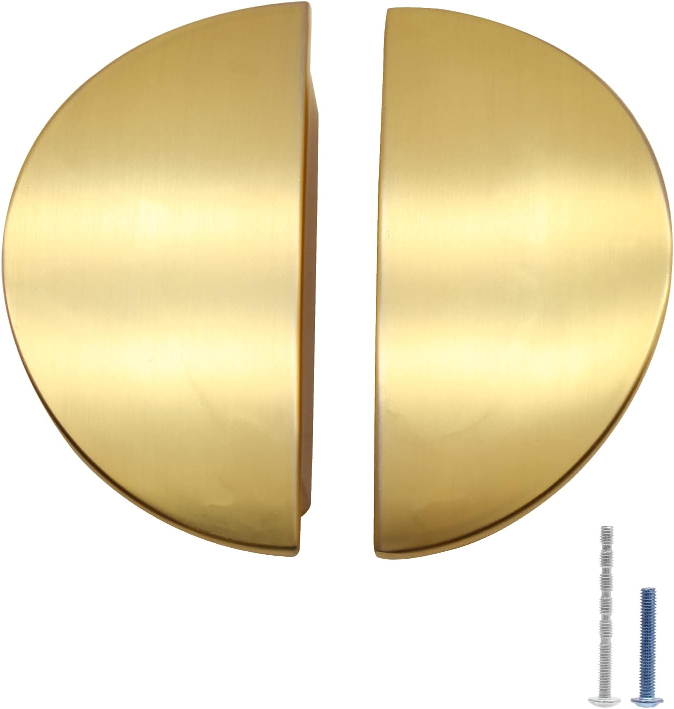 Jiozermi 4 Packs Semicircle Drawer Pulls, 2 1/2 inch Drawer Pulls, Half