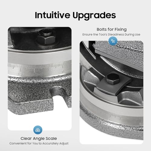 Étau de table de 10,2 cm doté d'une inclinaison d'angle de 90 degrés robuste - 8