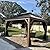PURPLE LEAF 12' X 14' Outdoor Hardtop Gazebo for Patio Galvanized Steel Double Roof Permanent Canopy Teak Finish Coated Aluminum Frame Pavilion Gazebo with Netting