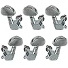 Gitaar String Tuning Pegs, 6 Stuks 3L3R Gitaar String Chrome Tuning Pegs Tuners Machine Heads A-A361 ZILVER