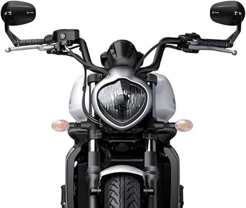 FENRIR Espejo de motocicleta con adaptador para Vulcan S Eliminator Z400 Z500 Z750 Z800 Z900 Z1000 Z650RS Z900RS ZH2 Ninja400 Ninja500 ER6N ZX4R