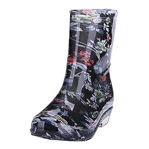 Dwevkeful Damen Gummistiefel Regenschuhe wasserdicht