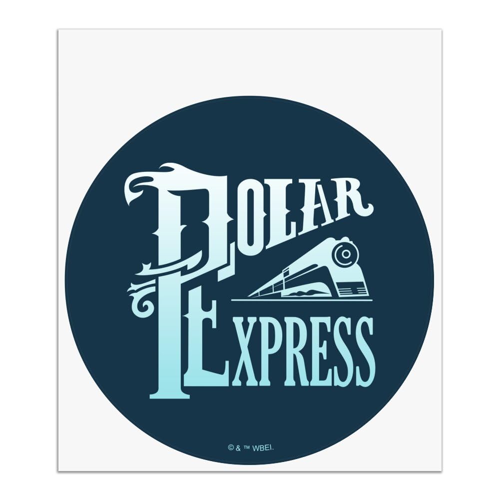 Polar Express Stacked Automotive Car Window Locker Circle Bumper Sticker