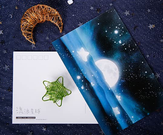 Lot de 30 Cartes Postales Phosphorescentes de Qualité - Cartes Postales Art, Remerciement, Voyage (Wander the Earth)