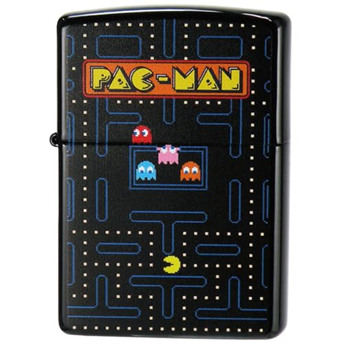 Encendedor Zippo Windproof Brass Pac-Man Negro