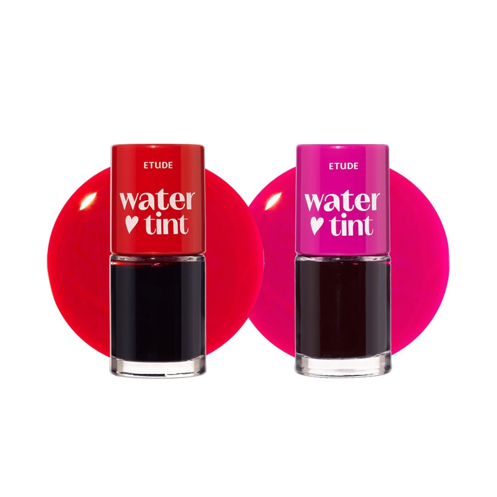 ETUDEDear Darling Water Tint lip stain - Cherry Ade & Strawberry Ade (2 pcs)