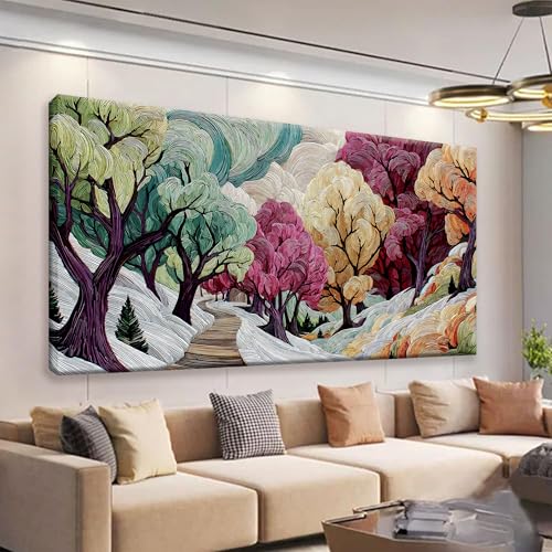 TAIJXAGSG Boho Wall Art Prints Colorful Tree Picture...