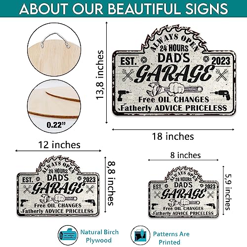 V Vibepy All Over Printed, Personalized Garage Wooden Sign, Garage Decorations, Men Cave Decor, Garage Accessories, Garage Sign Decor, 8",12",18" Wooden Sign, Door Sign, Gift For Father's Day, Gift For Him (Csws-Ephg-49726001) #TOP1