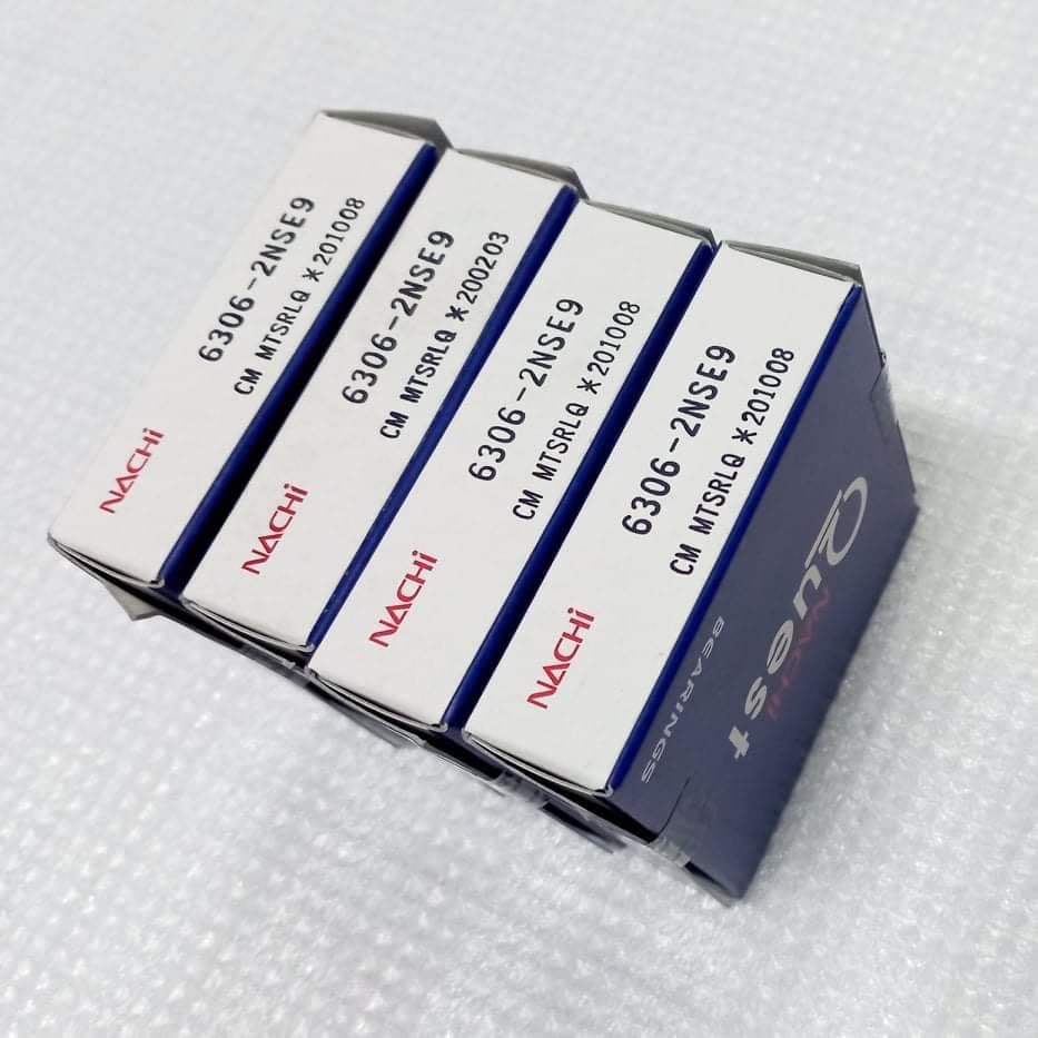 Nachi 4 Pack 6306-2NSE9 Bearing 6306-2NSE Seals 6306-2RS Bearings 6306 RS Japan