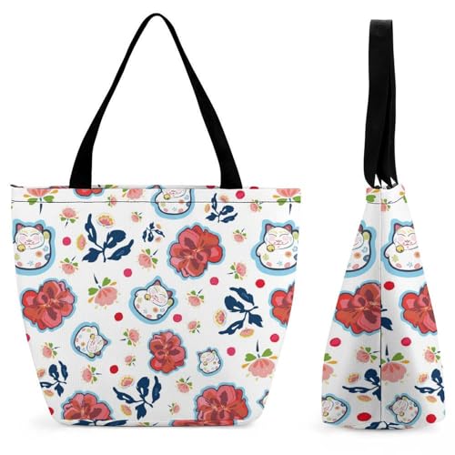 Sac à main pour femme motif chat mignon, idée cadeau originale pour le shopping