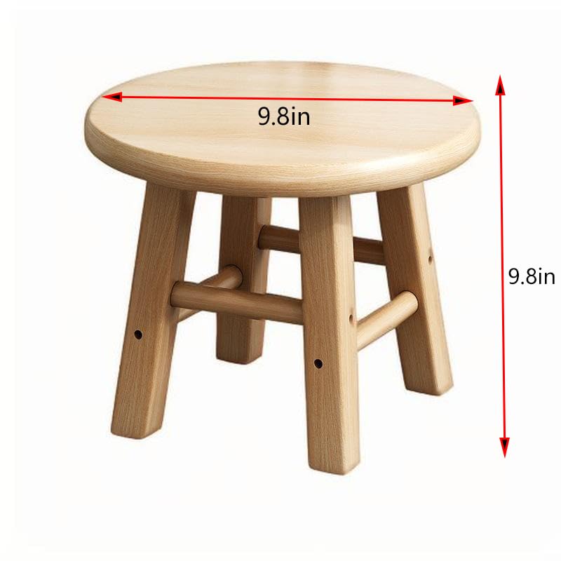 BDKNBHG Solid Wood Kids Stool (2 Pack) Small Stool Milking Stool for Kids Adults Sink Plant Stand Fishing Stool (A)