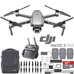 DJI Mavic 2 Pro Drone Fly More Kit with Hasselblad Camera 1-inch CMOS Sensor and 2X Flight Batteries, Car Charger…