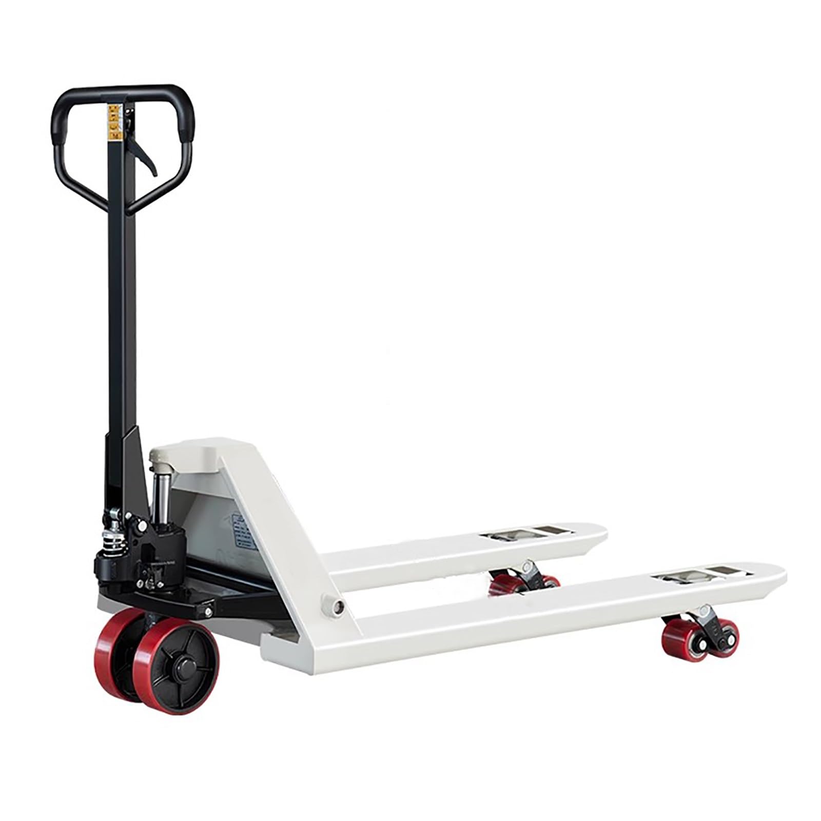 Sollevatore idraulico per pallet, resistente, con ruote in PU, per magazzini e logistiche, ideale per spostare cursori e trasporto di attrezzature