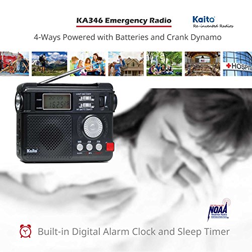 image for Kaito KA346 Digital 4-Way Powered AM/FM NOAA Weather Alert Emergency R