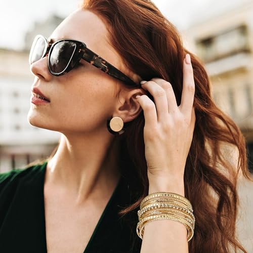 HIIXHC Bangles Bracelets for Women Bracelet Stack Chunky Indian Multi Bangle Bracelet Set Punk Bracelets Jewelry for Women Gift2