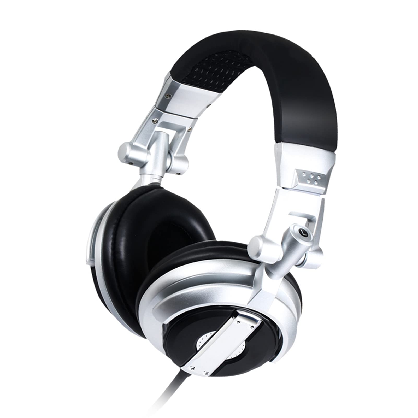 Zunate Casque de Jeu, Son Surround HiFi, Coussinets d'oreille en Mousse à Mémoire, Casque de Moniteur de Studio Filaire Pliable Compatible avec PC, pour, Enregistrement en Salle VR (Argent)