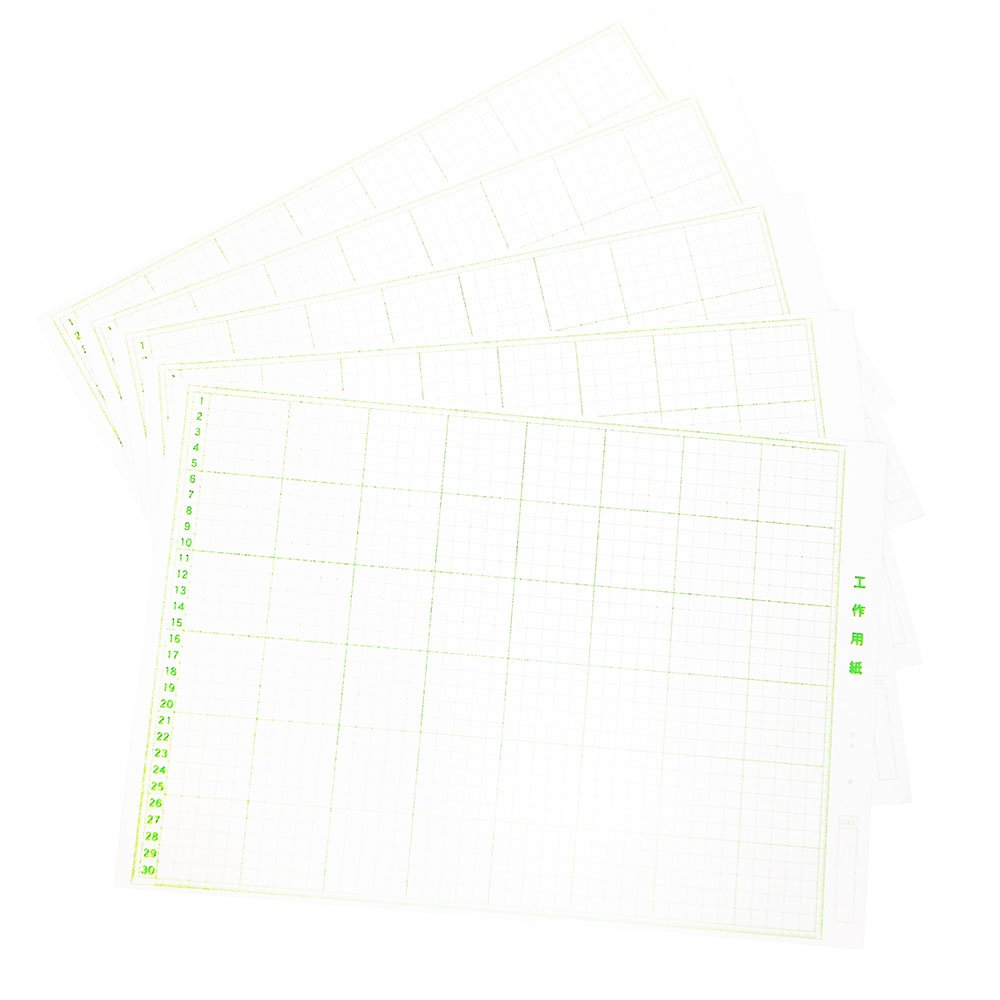Ejime Paper Craft Paper, Grid, A3 Size, 5 Sheets, 10 Notebooks, Kosaku A3-10P