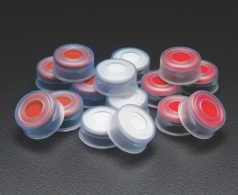 JG Finneran 5210-11PP Polypropylene Snap Cap for Crimp Top Vial, 10mil PTFE, 11mm Cap Size (Case of 1000)