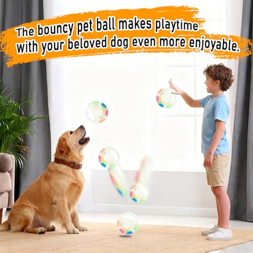 XUDUOO The Mellow Dog Calming Ball, Hundespielzeug Unzerstörbar, Antistressball Hund, Hundeball mit Quietscher, Lustige Erziehungshilfen für Hunde, Interaktiver Bissfest -Training, Indoor & Outdoor