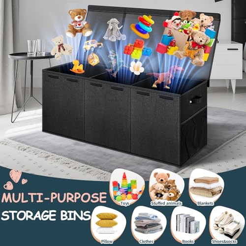 image for Rocamdo Extra Large Toy Box with Lids - Sturdy Collapsible Kids Storag
