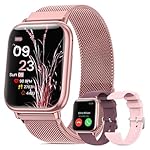 Smartwatch Damen mit Telefonfunktion, 1.83" Uhr mit SpO2 /Herzfrequenz/Schlafmonitor /Multi Sportuhr/IP68 Wasserdicht//Menstruationszyklus/Fitness Tracker Schrittzähler für iOS Android (RosaLila)