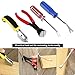 QWORK 4 Pcs Staple Remover Tool and Nail Puller Set, End Cutting Plier, V Tip Tack Pullers, for Furniture Floor Wall Car