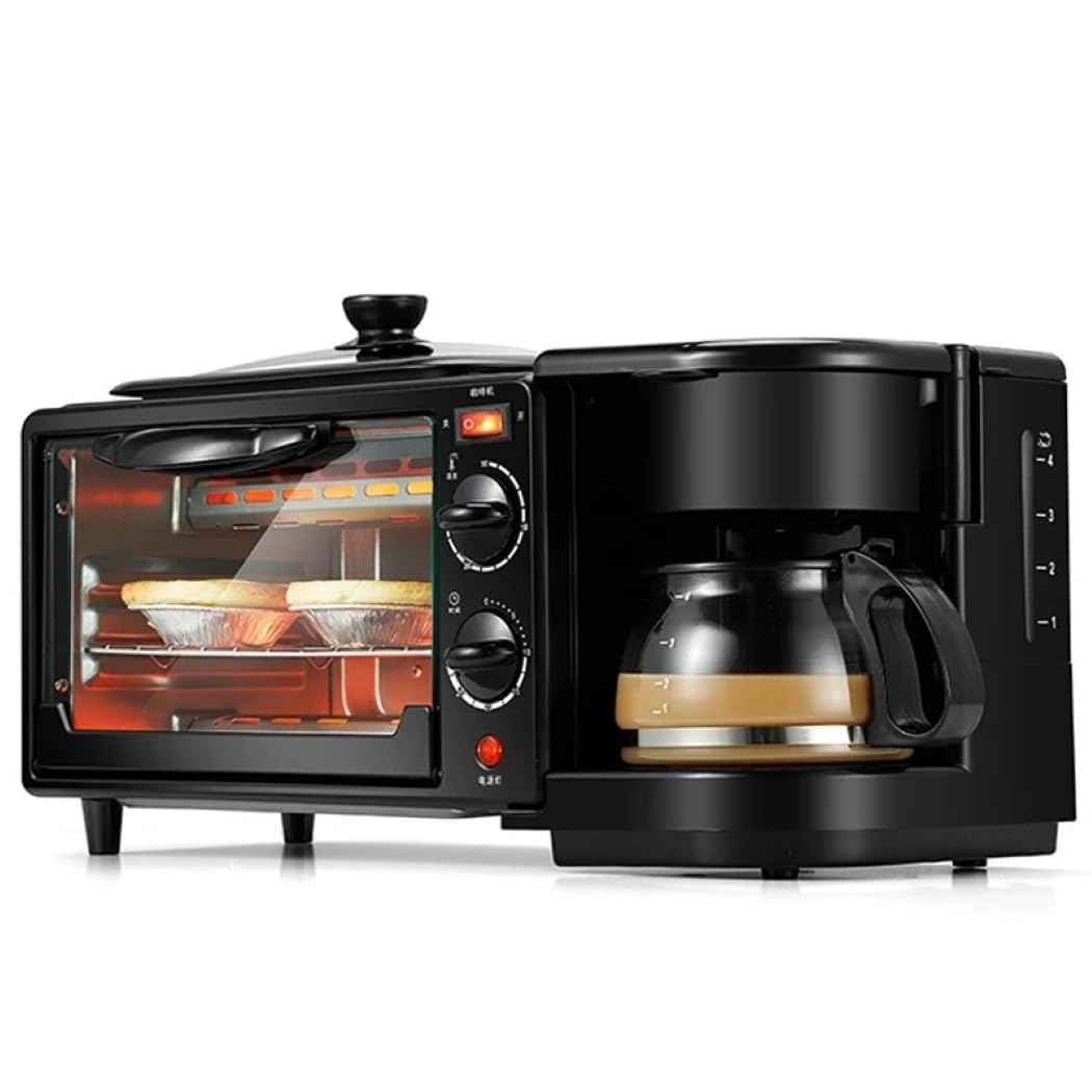 Maquina multifuncional para desayuno y comida, cafetera, horno y plancha, cocina multiuso 3 en 1, Don Feliz